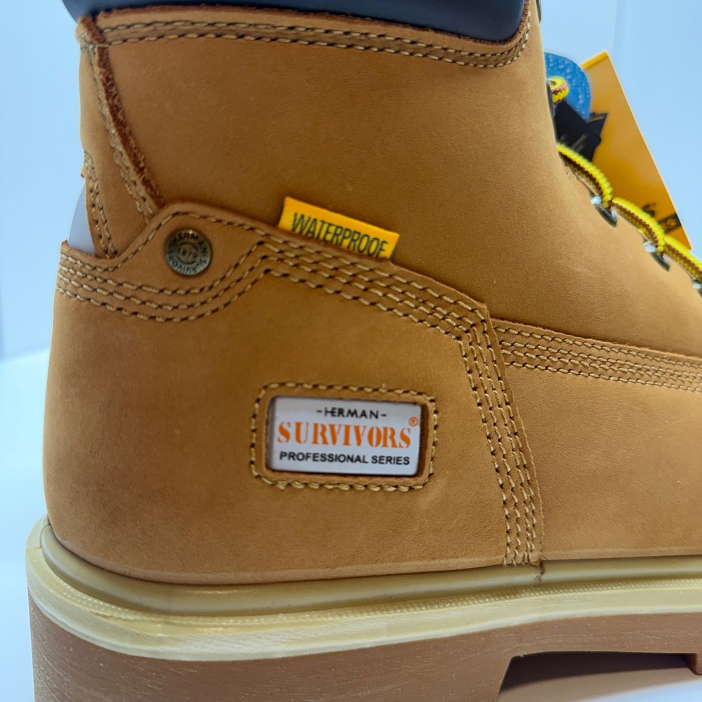 Herman Survivors Driller Men's 13 Wheat Waterproof Steel Toe Work Boots NEW - Picture 7 of 10